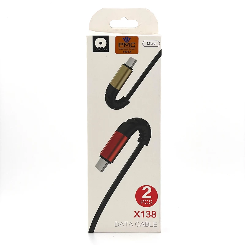 کابل تبدیل USB به USB-C دبلیو یو دبلیو مدل X140 طول 1 متر بسته 2 عددی