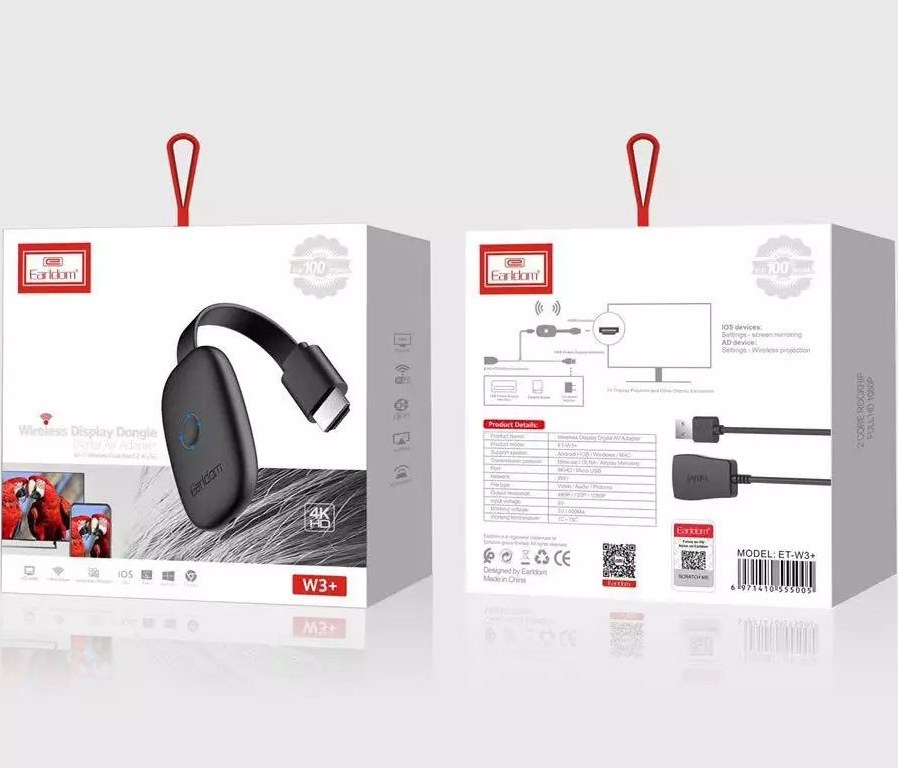 دانگل اچ دی ام آی تلویزیون ارلدام Earldom ET-W3+ Wireless Display Dongle