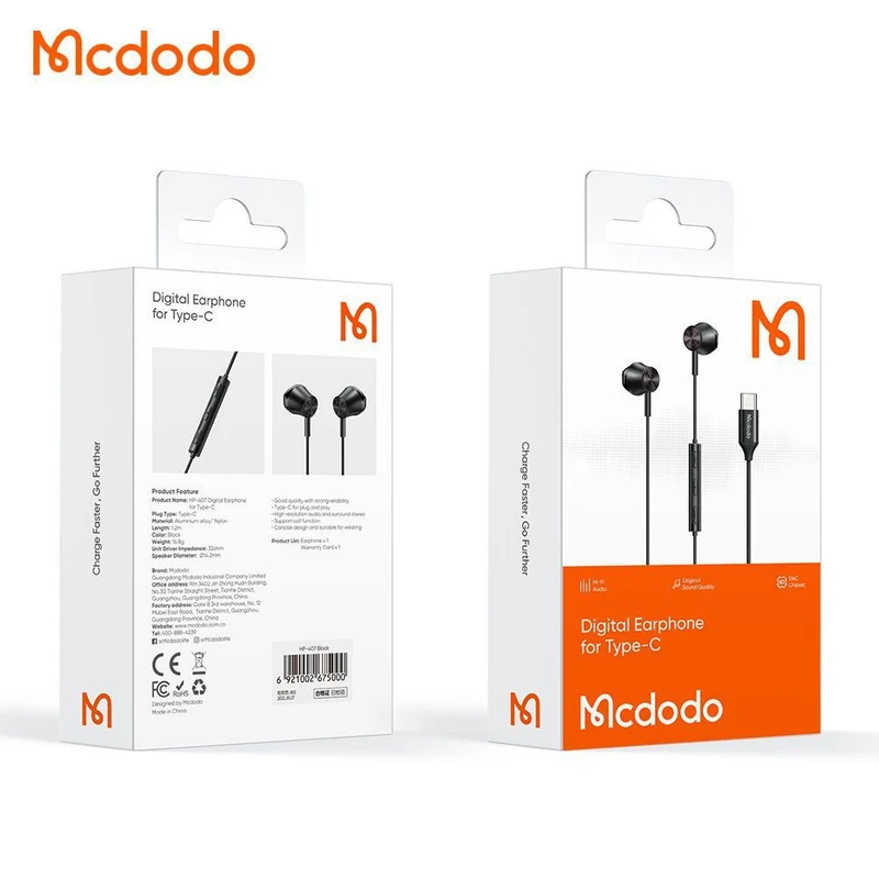 هندزفری سیمی تایپ سی مک دودو Mcdodo HP-4070