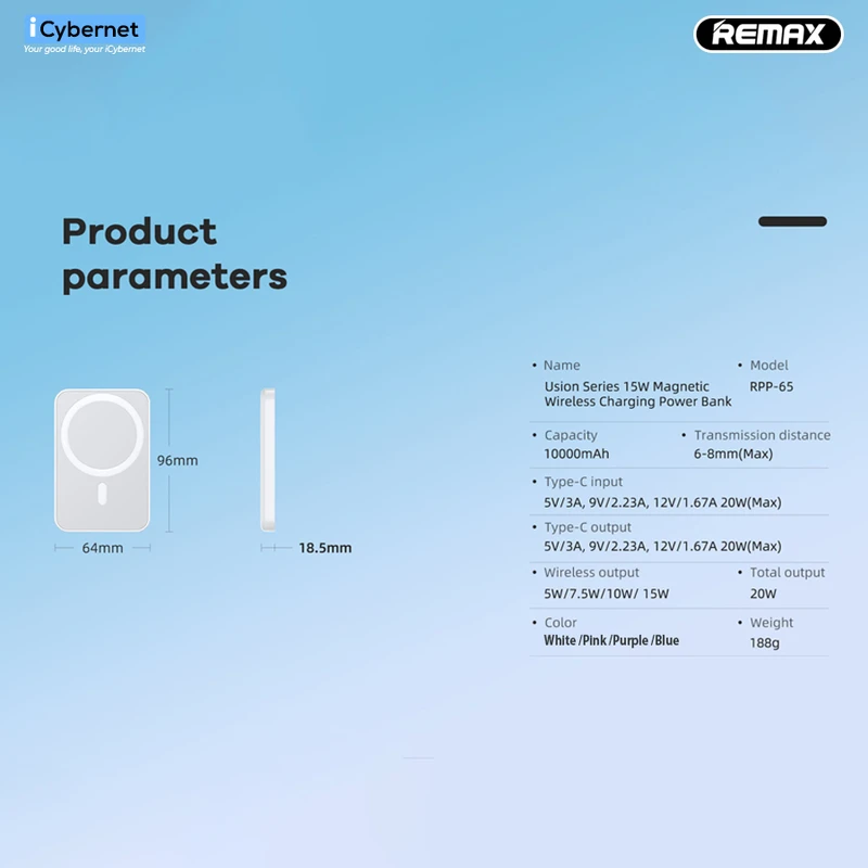 پاوربانک ریمکس مدل RPP-65