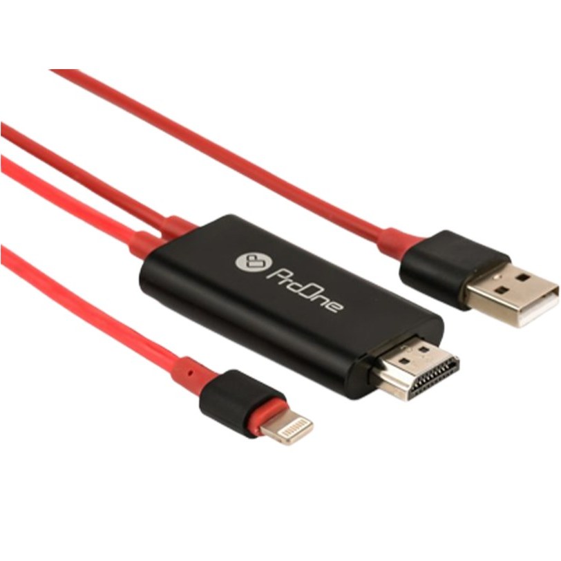 کابل تبدیل لایتنینگ به HDMI پرووان مدل PCH75 طول 1.8 متر