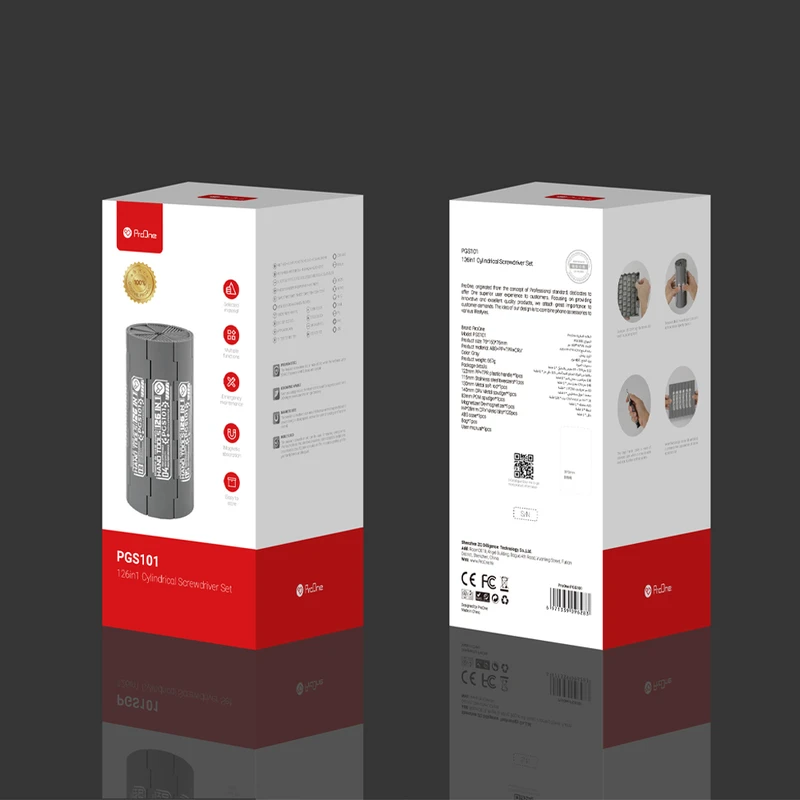 پیچ گوشتی و سری پیچ گوشتی پرووان مدل PGS101 بسته 126 عددی