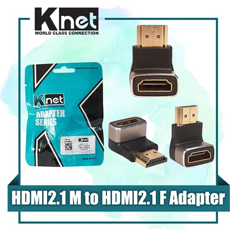 تبدیل HDMI نر به HDMI ماده 90 درجه کی نت مدل K-AHDMF021