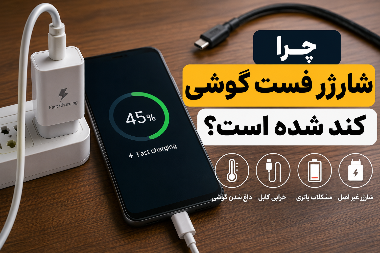 علت کند شدن شارژ سریع گوشی موبایل